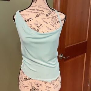 Cider Light Blue SEXY Asymmetrical Sleeveless Tank Top, Size M